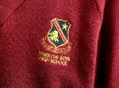 School crest on jersey